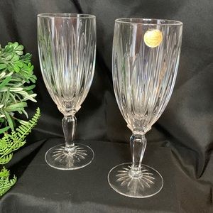 Set of 2 Classic Cristal D’Arques Durand 10oz crystal ice tea glasses